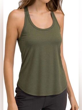 Olive Green Racerback Tank Top - Women - size XL